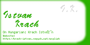 istvan krach business card